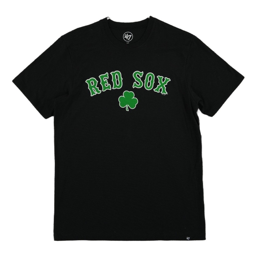 NWT '47 Brand Boston Red Sox T-Shirt Mens Size Small Black Shamrock MLB Baseball